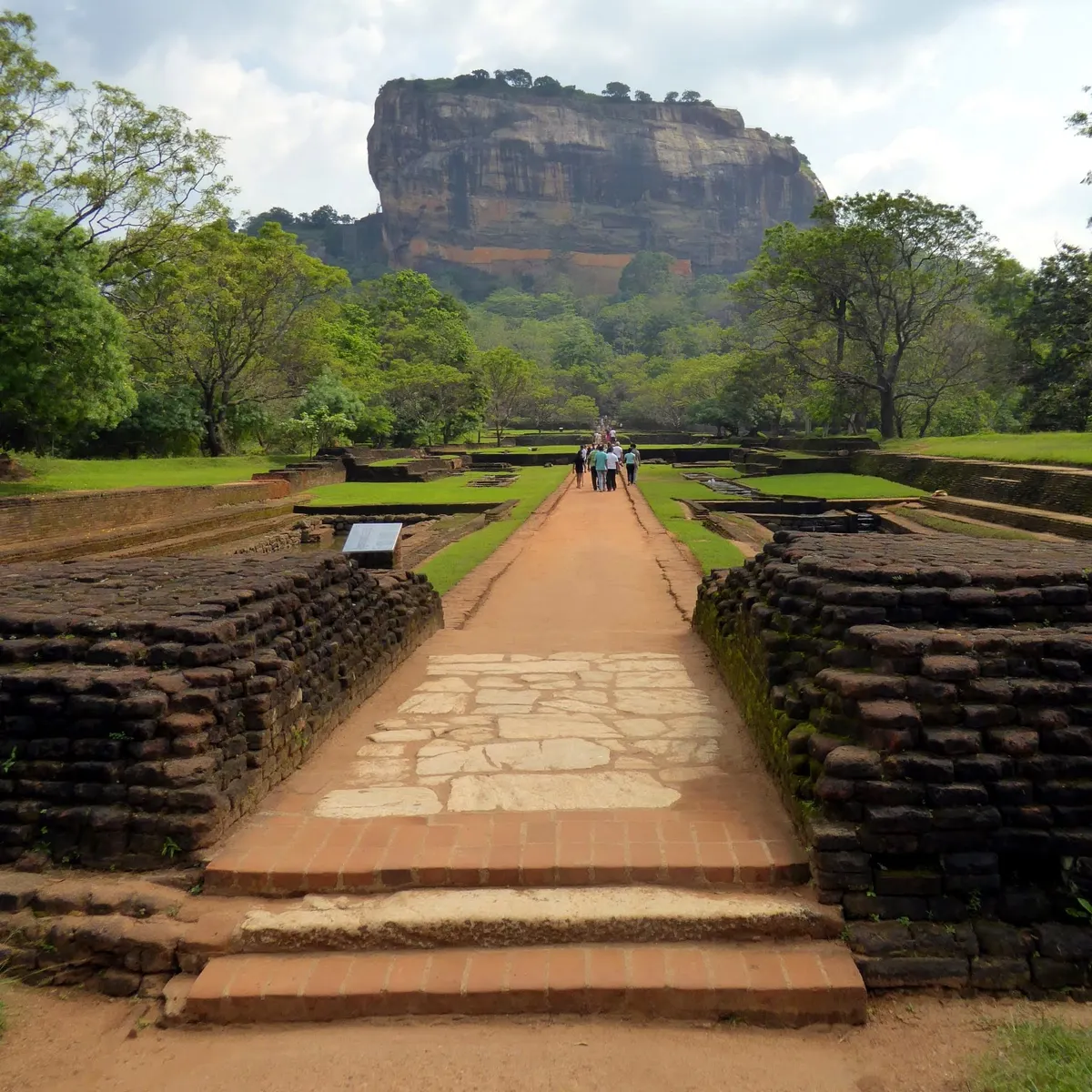 Sigiriya’s symmetrical royal water gardens seen from the summit of the rock