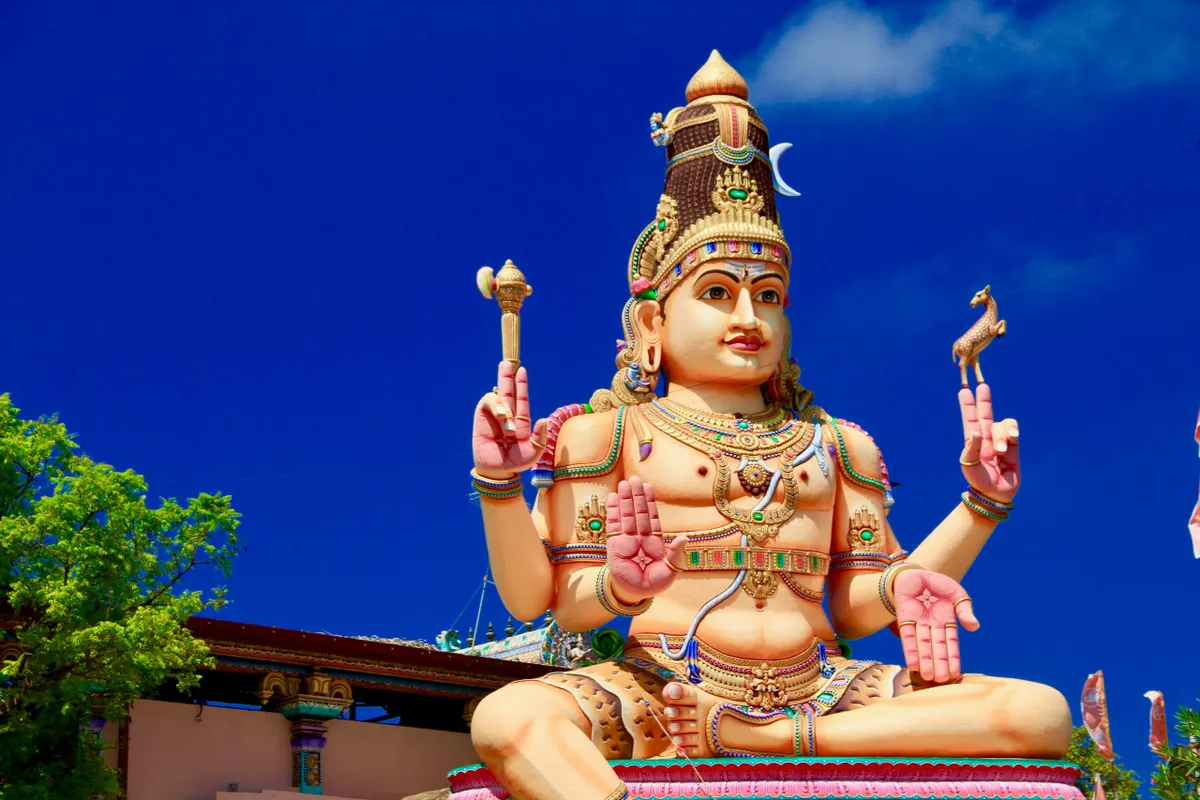 Koneswaram Temple standing on the cliff edge of Swami Rock above the sea at Trincomalee