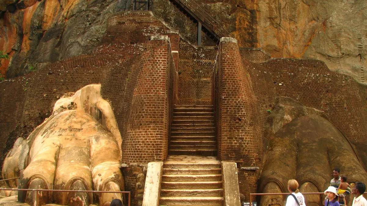 Sigiriya rock fortress at sunrise