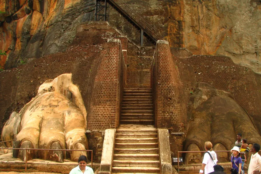 Sigiriya rock fortress at sunrise